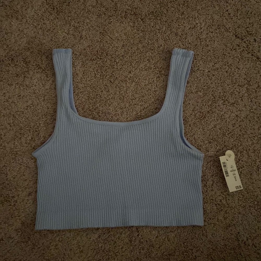 Light blue Aeropastle ribbed crop top